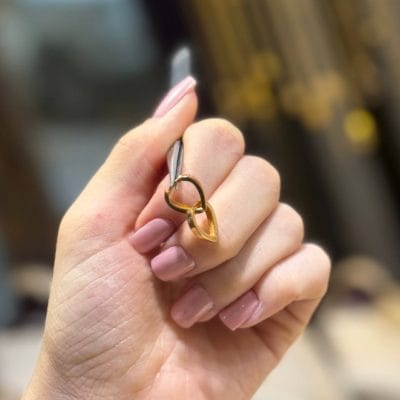 گوشواره آینه‌ای حلقه‌ای